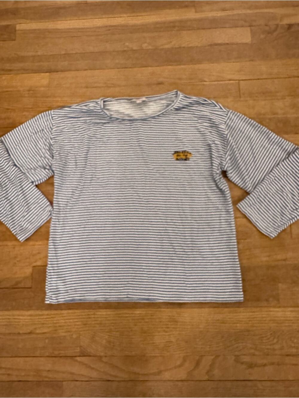 LOFT Women's Blue White Striped Sleep Top - Size M
 b8